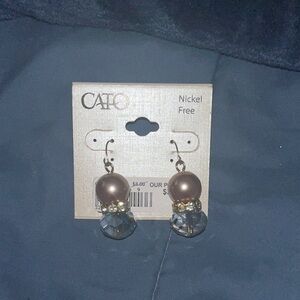Cato Gold and Gray Drop Earrings